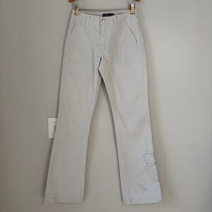 Lucky Brand Dungarees Khaki Cargo Flares Size 2 LONG